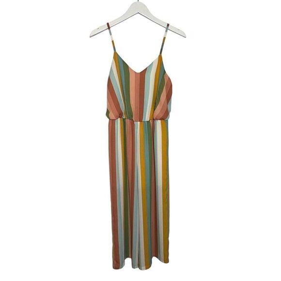 Charming Charlie striped sleeveless jumpsuit - M - Picture 1 of 9